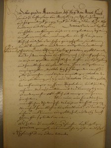Dekret an die Wirtschaftsbeamten, Fürst Maximilian J. M., Mährisch Kromau, 6.10.1688